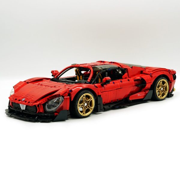 1: 8 Alfa Romeo 33 Stradale Supercar, Pearlescent Red Paint Customized Version (3861 Pcs) - Image 12
