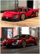1: 8 Alfa Romeo 33 Stradale Supercar, Pearlescent Red Paint Customized Version (3861 Pcs)
