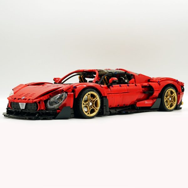 1: 8 Alfa Romeo 33 Stradale Supercar, Pearlescent Red Paint Customized Version (3861 Pcs) - Image 4