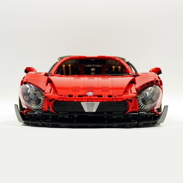 1: 8 Alfa Romeo 33 Stradale Supercar, Pearlescent Red Paint Customized Version (3861 Pcs) - Image 6