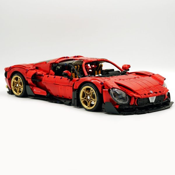 1: 8 Alfa Romeo 33 Stradale Supercar, Pearlescent Red Paint Customized Version (3861 Pcs) - Image 9