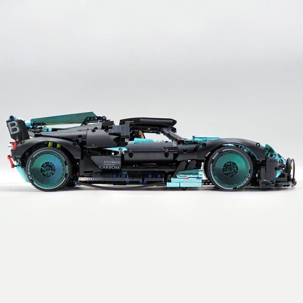 1: 8 Bugatti Bolide W16, Electroplating Lake Blue Customized Version, Fully Printed Exterior Parts, Free Electroplated Wheels (3588 PCS) - Image 12