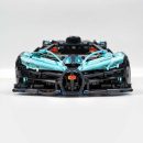 1: 8 Bugatti Bolide W16, Electroplating Lake Blue Customized Version, Fully Printed Exterior Parts, Free Electroplated Wheels (3588 PCS)