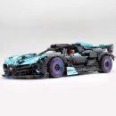 1: 8 Bugatti Bolide W16, Electroplating Lake Blue Customized Version, Fully Printed Exterior Parts, Free Electroplated Wheels (3588 PCS)