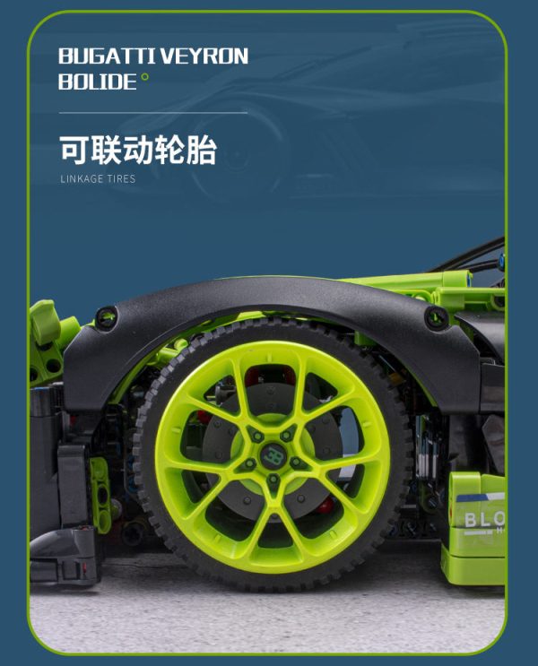 1: 8 Bugatti Bolide W16, Fully Printed Exterior Parts, Free Electroplated Wheels (3588 PCS) - Image 11