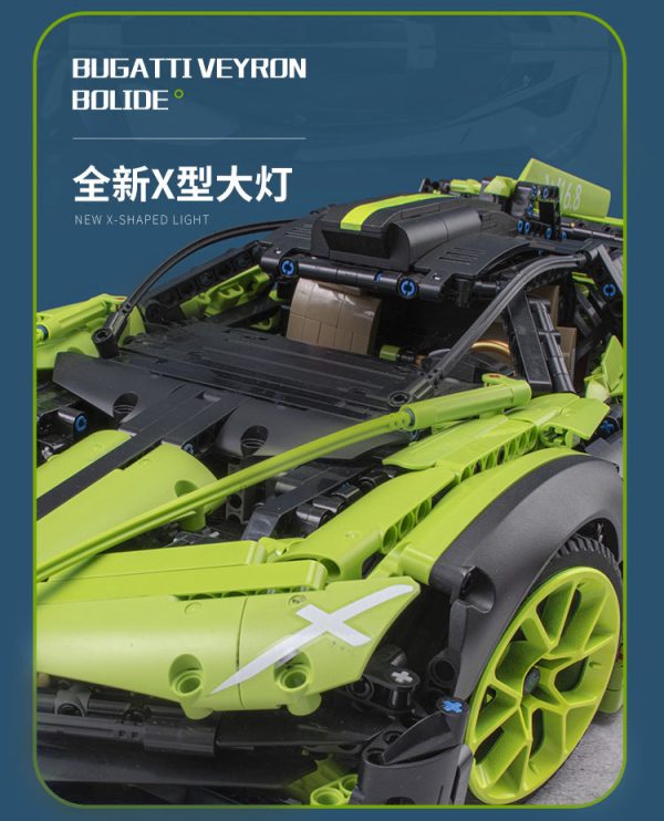 1: 8 Bugatti Bolide W16, Fully Printed Exterior Parts, Free Electroplated Wheels (3588 PCS) - Image 12