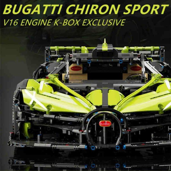 1: 8 Bugatti Bolide W16, Fully Printed Exterior Parts, Free Electroplated Wheels (3588 PCS) - Image 4