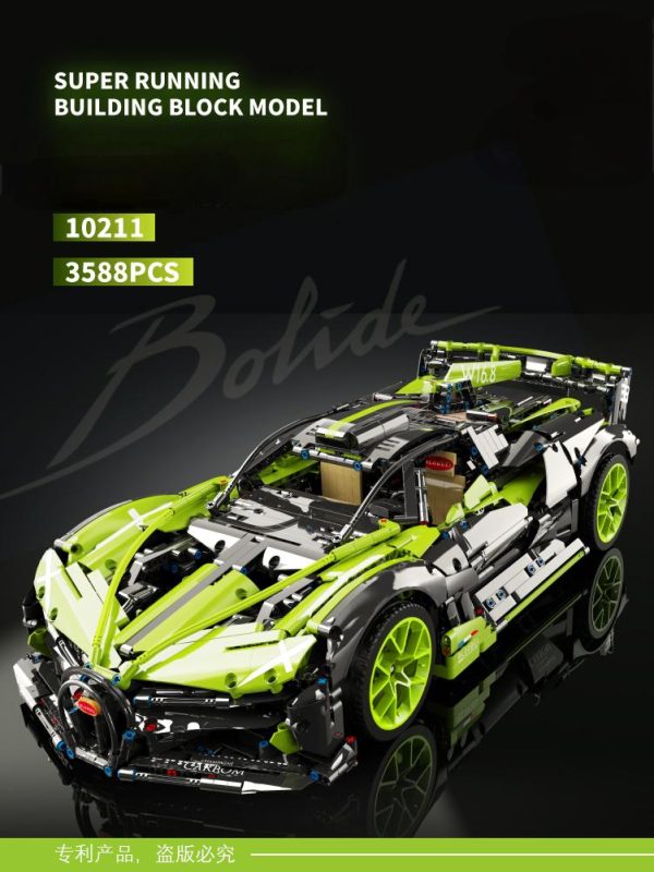 1: 8 Bugatti Bolide W16, Fully Printed Exterior Parts, Free Electroplated Wheels (3588 PCS) - Image 6