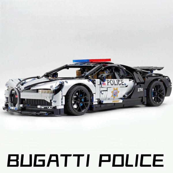 1: 8 Bugatti Chiron, Custom Modified Police Car Version (4031PCS)