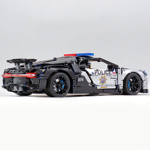 1: 8 Bugatti Chiron, Custom Modified Police Car Version (4031PCS) - Image 14