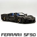 1: 8 Ferrari SF90 Building Set – Ultimate Remote-Control Supercar, Customized Classic Matte Black Paint Finish (3982 Pcs)