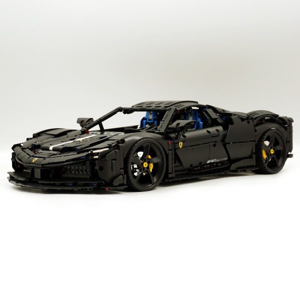 1: 8 Ferrari SF90 Building Set – Ultimate Remote-Control Supercar, Customized Classic Matte Black Paint Finish (3982 Pcs) - Image 11
