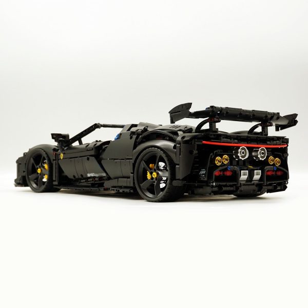 1: 8 Ferrari SF90 Building Set – Ultimate Remote-Control Supercar, Customized Classic Matte Black Paint Finish (3982 Pcs) - Image 12