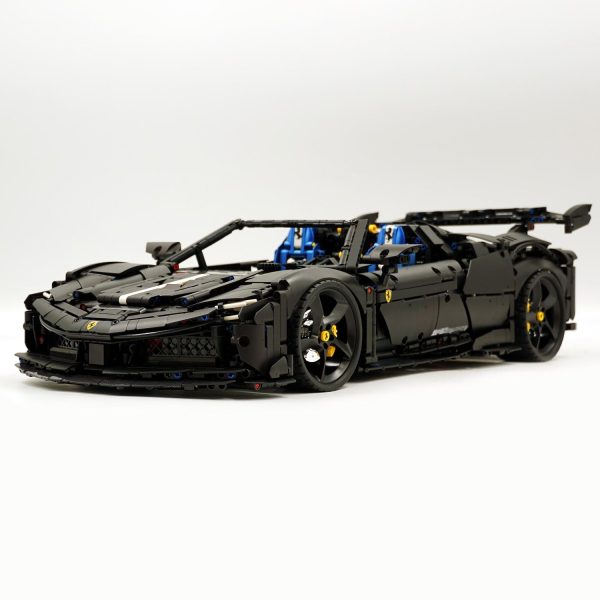 1: 8 Ferrari SF90 Building Set – Ultimate Remote-Control Supercar, Customized Classic Matte Black Paint Finish (3982 Pcs) - Image 14