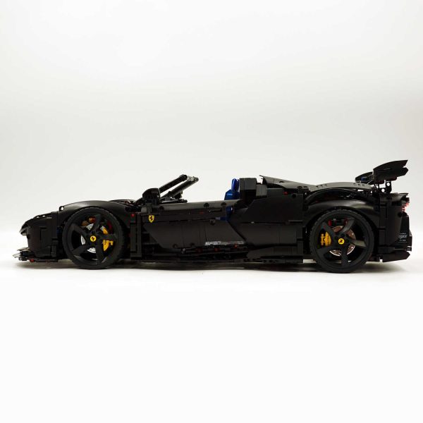 1: 8 Ferrari SF90 Building Set – Ultimate Remote-Control Supercar, Customized Classic Matte Black Paint Finish (3982 Pcs) - Image 3