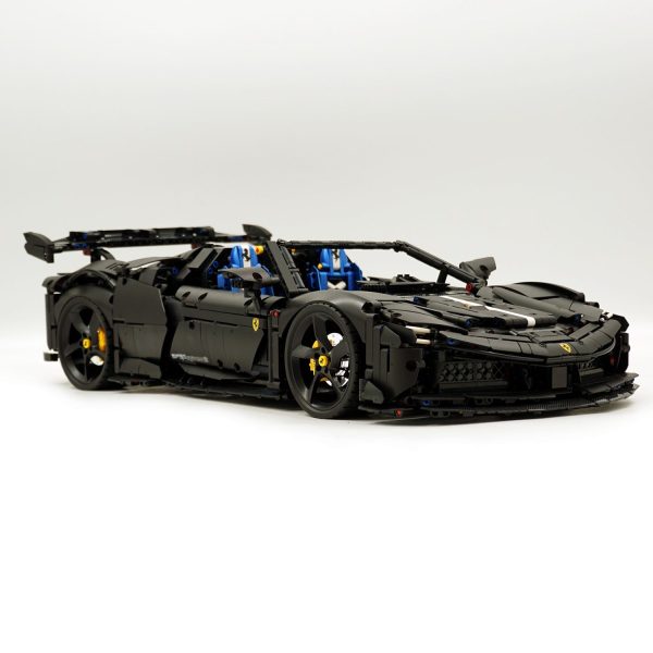 1: 8 Ferrari SF90 Building Set – Ultimate Remote-Control Supercar, Customized Classic Matte Black Paint Finish (3982 Pcs) - Image 5