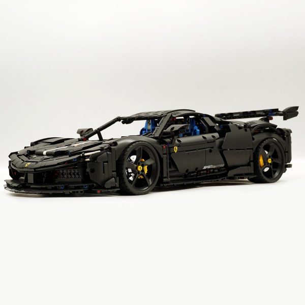 1: 8 Ferrari SF90 Building Set – Ultimate Remote-Control Supercar, Customized Classic Matte Black Paint Finish (3982 Pcs) - Image 6