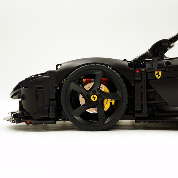 1: 8 Ferrari SF90 Building Set – Ultimate Remote-Control Supercar, Customized Classic Matte Black Paint Finish (3982 Pcs) - Image 9