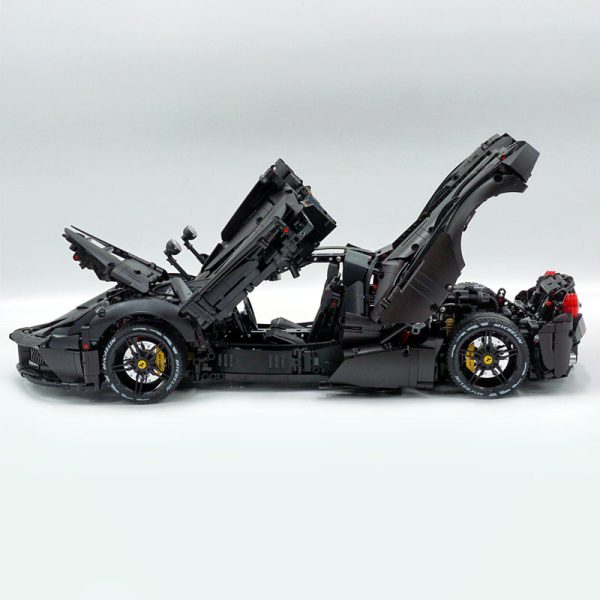 1: 8 LaFerrari C6 Sportcar, Custom Metal Black, Fully Detailed Simulation, The Ultimate Collectible, None-Remote Controlled (4739Pcs) - Image 6