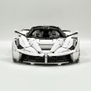 1: 8 LaFerrari C6 Sportcar, Custom White Goddess, Fully Detailed Simulation, The Ultimate Collectible, None-Remote Controlled (4739Pcs)