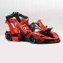 1: 8 LaFerrari FXXK EVO Custom Modified, Classic Red, Oversized Rear Wing (4739 Pcs)