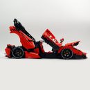 1: 8 LaFerrari FXXK EVO Custom Modified, Classic Red, Oversized Rear Wing (4739 Pcs)