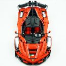 1: 8 LaFerrari FXXK EVO Custom Modified, Classic Red, Oversized Rear Wing (4739 Pcs)
