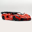 1: 8 LaFerrari FXXK EVO Custom Modified, Classic Red, Oversized Rear Wing (4739 Pcs)