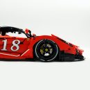 1: 8 LaFerrari FXXK EVO Custom Modified, Classic Red, Oversized Rear Wing (4739 Pcs)