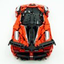 1: 8 LaFerrari FXXK EVO Custom Modified, Classic Red, Oversized Rear Wing (4739 Pcs)