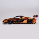 1: 8 McLaren P1 Orange Gold Plating Supercar Building Sets with Remote Control, Electric lift tail, Electric Doors (3568 Pcs)