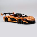 1: 8 McLaren P1 Orange Gold Plating Supercar Building Sets with Remote Control, Electric lift tail, Electric Doors (3568 Pcs)