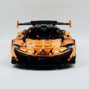 1: 8 McLaren P1 Orange Gold Plating Supercar Building Sets with Remote Control, Electric lift tail, Electric Doors (3568 Pcs)