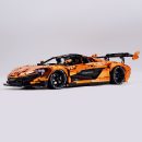 1: 8 McLaren P1 Orange Gold Plating Supercar Building Sets with Remote Control, Electric lift tail, Electric Doors (3568 Pcs)