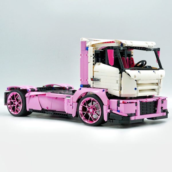 1: 8 Pink Box Trailer Truck, Total Length 110cm (8000+PCS) - Image 12