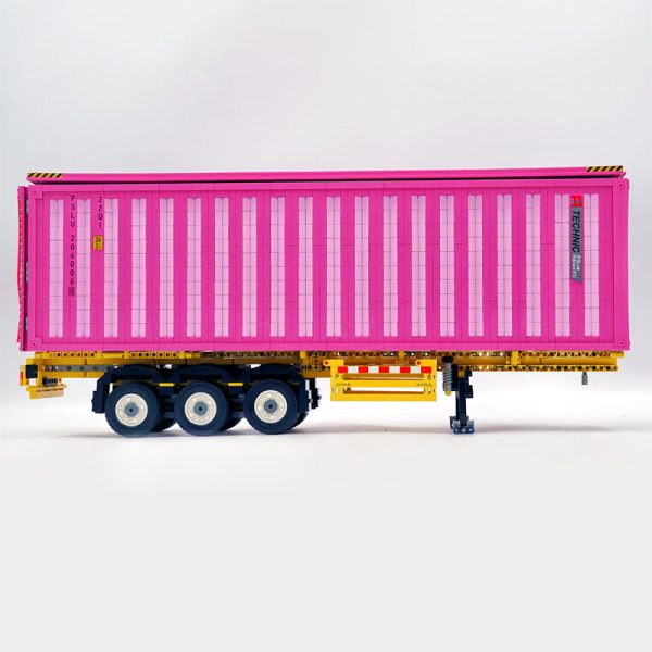 1: 8 Pink Box Trailer Truck, Total Length 110cm (8000+PCS) - Image 15