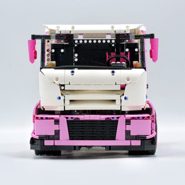 1: 8 Pink Box Trailer Truck, Total Length 110cm (8000+PCS) - Image 4