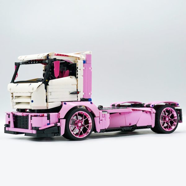1: 8 Pink Box Trailer Truck, Total Length 110cm (8000+PCS) - Image 6