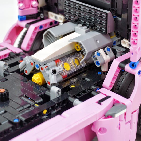 1: 8 Pink Box Trailer Truck, Total Length 110cm (8000+PCS) - Image 7