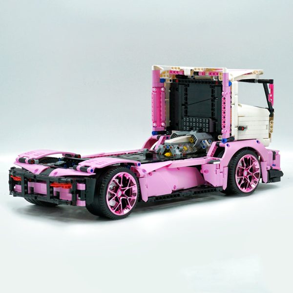1: 8 Pink Box Trailer Truck, Total Length 110cm (8000+PCS) - Image 8