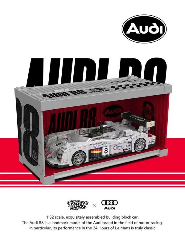 1: 24 AUDI CHAMPION R8 with Container Display Case (385 PCS) - Image 3