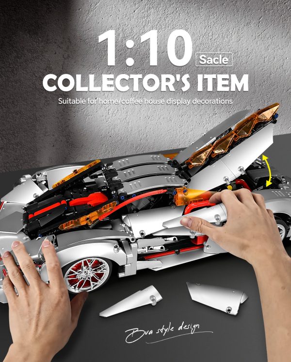 1:10 Lamborghini Three Thousand Years Sports Car Building Sets (2130 PCS) - Image 7