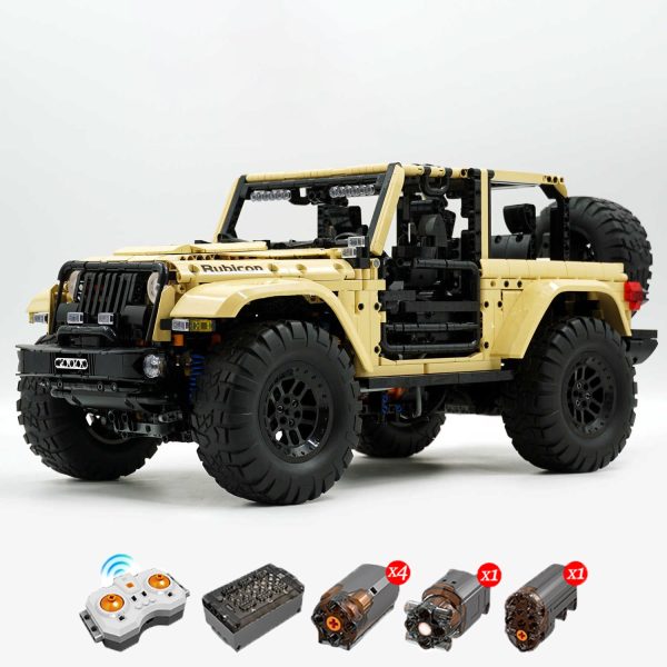1: 6 Jeep Wrangler Off-Road Pickup with Remove Control, Electric Telescopic Hook, Tank Turn, Exclusive Wheel Arch, 3621 Pcs - Image 11