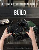 1: 8 Jeep Wrangler Army Green Off-Road Pickup, Adult Collectible Model Cars, 2096 Pcs