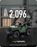 1: 8 Jeep Wrangler Army Green Off-Road Pickup, Adult Collectible Model Cars, 2096 Pcs