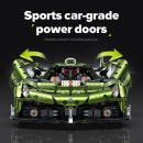 1: 8 Koenigsegg JESKO Supercar with Remote Control, Electric Doors and Rear Spoiler, Electric Air Suspension, Steam Spray System(3838 Pcs)