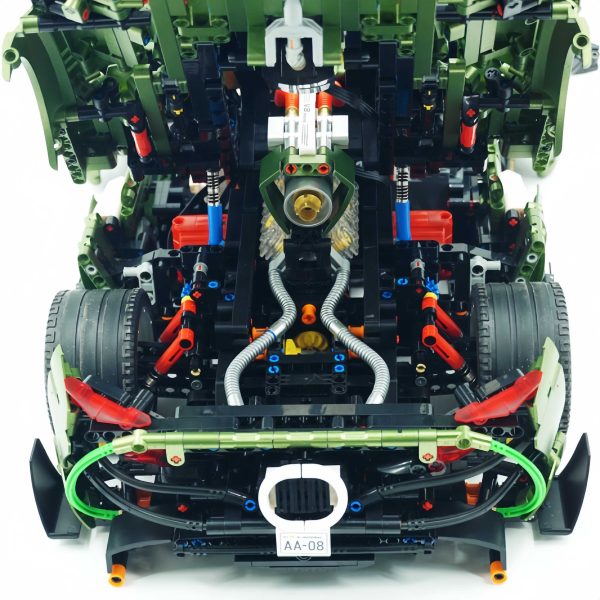 1: 8 Koenigsegg JESKO Supercar with Remote Control, Electric Doors and Rear Spoiler, Electric Air Suspension, Steam Spray System(3838 Pcs) - Image 9