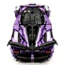 1: 8 LaFerrari FXXK EVO Custom Modified, Rare Amethyst Color Enamel Paint, Oversized Rear Wing (4739 Pcs)