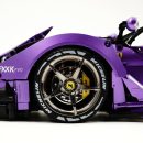 1: 8 LaFerrari FXXK EVO Custom Modified, Rare Amethyst Color Enamel Paint, Oversized Rear Wing (4739 Pcs)