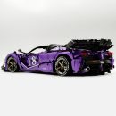 1: 8 LaFerrari FXXK EVO Custom Modified, Rare Amethyst Color Enamel Paint, Oversized Rear Wing (4739 Pcs)
